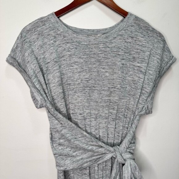 Rebecca Taylor Jersey Grey Wrap Dress 100% Linen Size Small - Picture 4 of 15